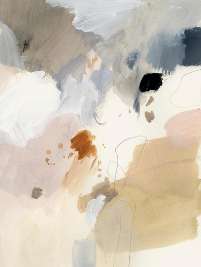 "Neutral Scrawl I" Giant Art 72x54 Wall Art