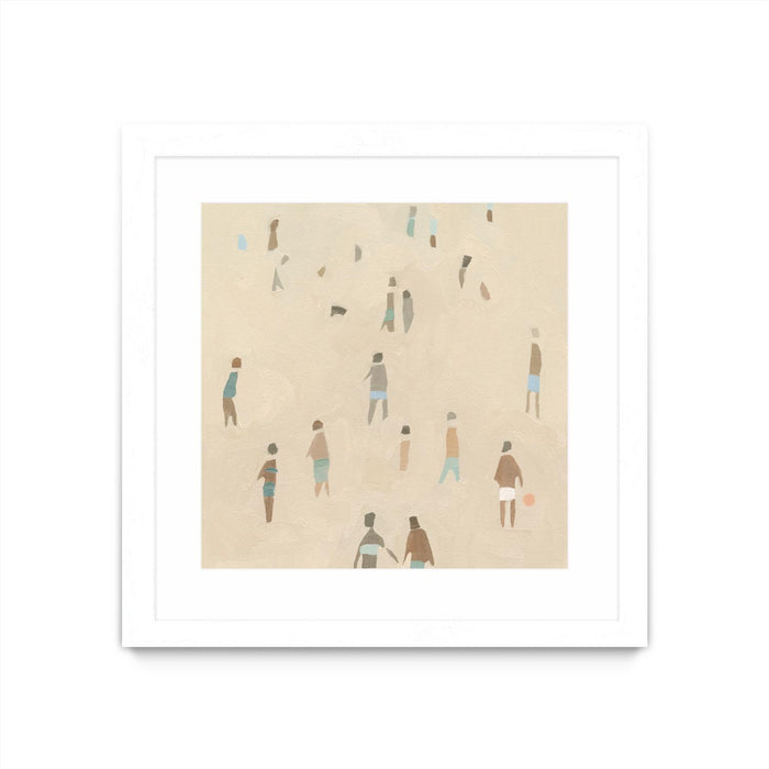 \"Beach Goer Iv\" Matted and Framed White 30x30 Wall Art