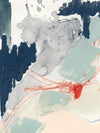 \"Ash Blue & Crimson I\" Giant Art 72x54 Wall Art
