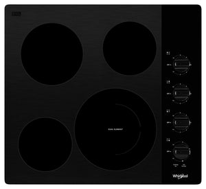 Whirlpool 24-Inch Compact Electric Ceramic Glass Cooktop - WCE55US4HB