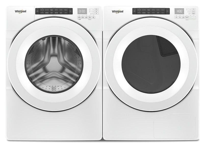 Whirlpool 5.0 Cu. Ft. Front-Load Washer and 7.4 Cu. Ft. Electric Front-Load Dryer - White