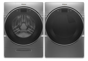 Whirlpool 5.8 Cu. Ft. Smart Front-Load Washer and 7.4 Cu. Ft. Electric Dryer with Steam - Chrome Shadow