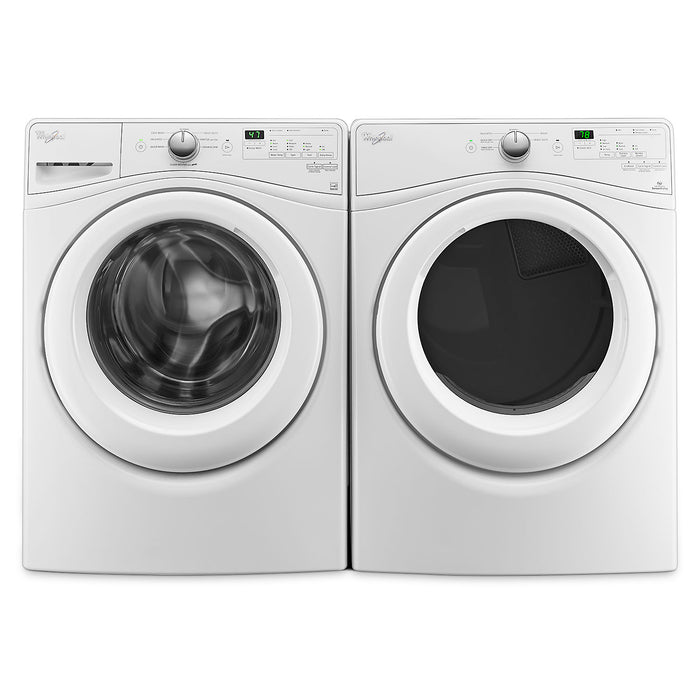Whirlpool 5.2 Cu. Ft. Front-Load Washer and 7.4 Cu. Ft. Electric Dryer – White