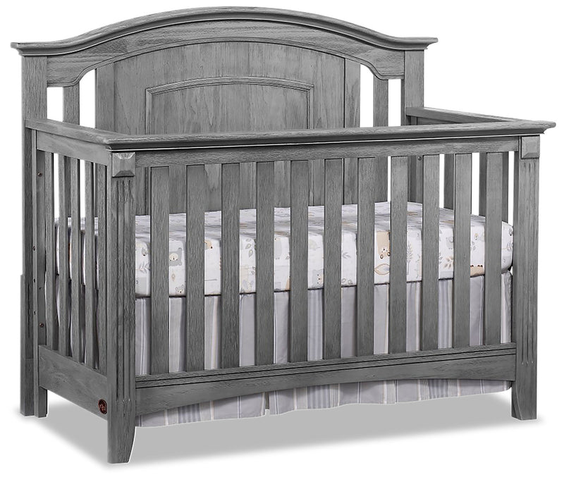 Willowbrook 4-in-1 Convertible Crib - {Traditional} style Crib in Graphite Grey {Solid Woods}