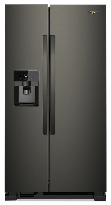 Whirlpool 36\" 25 Cu. Ft. Side-by-Side Refrigerator - Black Stainless - WRS325SDHV