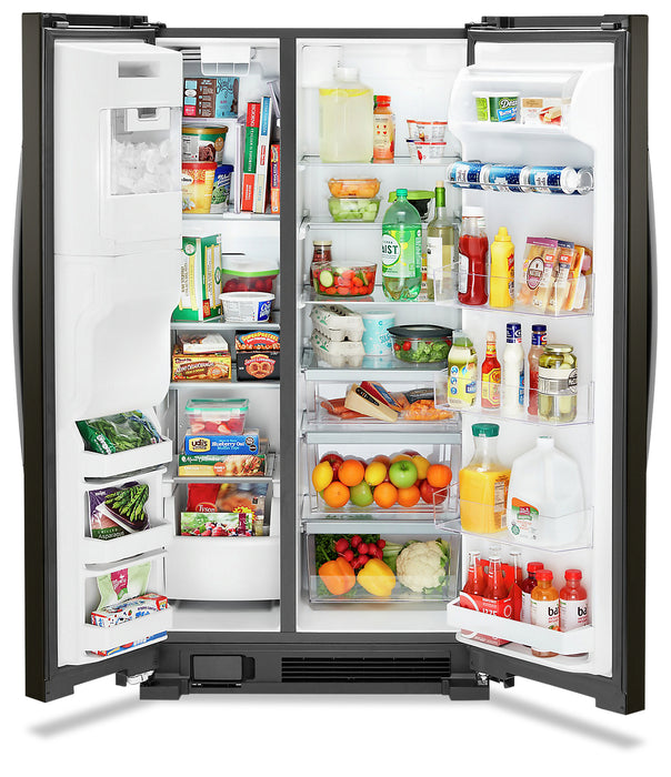 Whirlpool 36\" 25 Cu. Ft. Side-by-Side Refrigerator - Black Stainless - WRS555SIHV