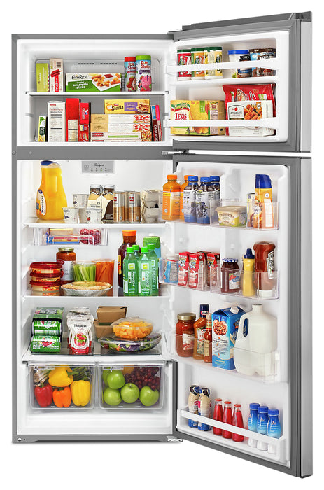 Whirlpool 28\" 18 Cu. Ft. Top-Mount Refrigerator - Stainless Steel - WRT518SZFM
