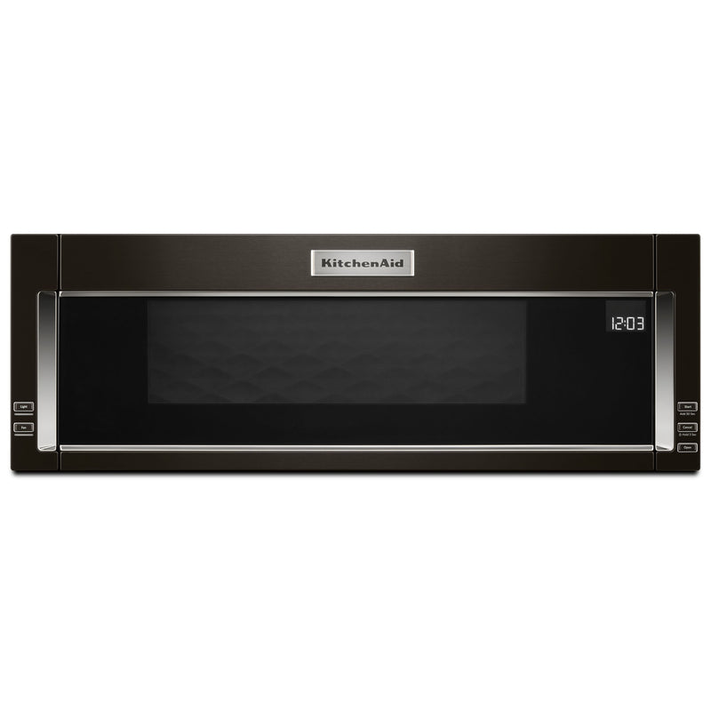 KitchenAid 1.1 Cu. Ft. Low-Profile Microwave Hood Combination – YKMLS311HBS - Over-The-Range Microwave in Black Stainless