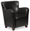 Zello Bonded Leather Accent Chair - Black