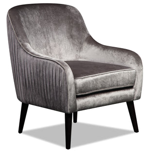 Zelda Velvet Accent Chair - Grey