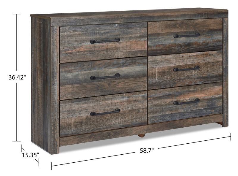 Abby 5pc Bedroom Set with Side Storage Bed, Dresser & Mirror, LED, USB, Brown - Queen Size
