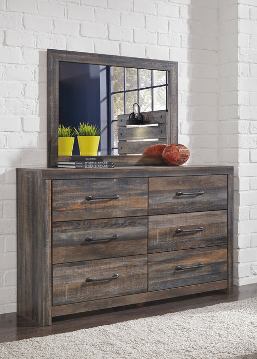 Abby 5pc Bedroom Set with Side Storage Bed, Dresser & Mirror, LED, USB, Brown - Queen Size