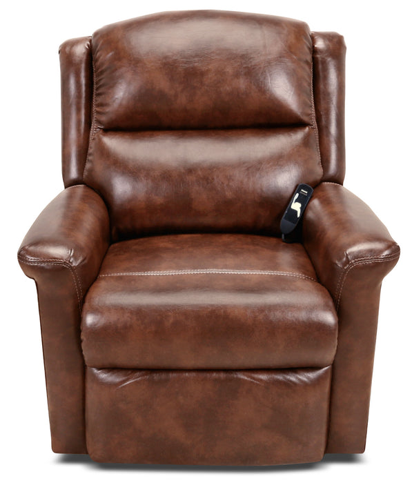 486 Leather-Look Fabric 3-Position Power Lift Chair – Mocha