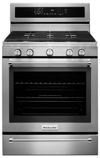 KitchenAid 5.8 Cu. Ft. Gas Convection Range with Warming Drawer - Stainless Steel