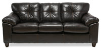 Addison Leath-Aire Sofa - Blackberry 