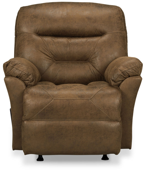 Recliner 4579 Leather-Look Fabric Rocker Recliner - Stout