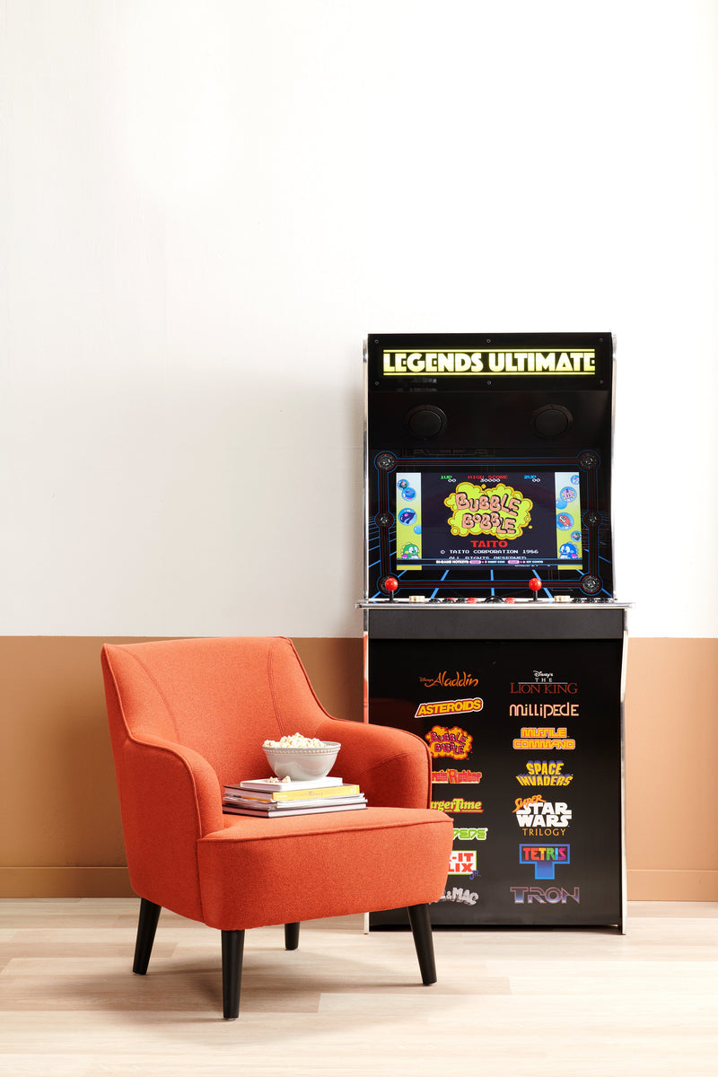 Aimy LinenLook Fabric Accent Chair Orange The Brick