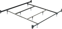 King Metal Glide Bed Frame with Headboard/Footboard Attachment
