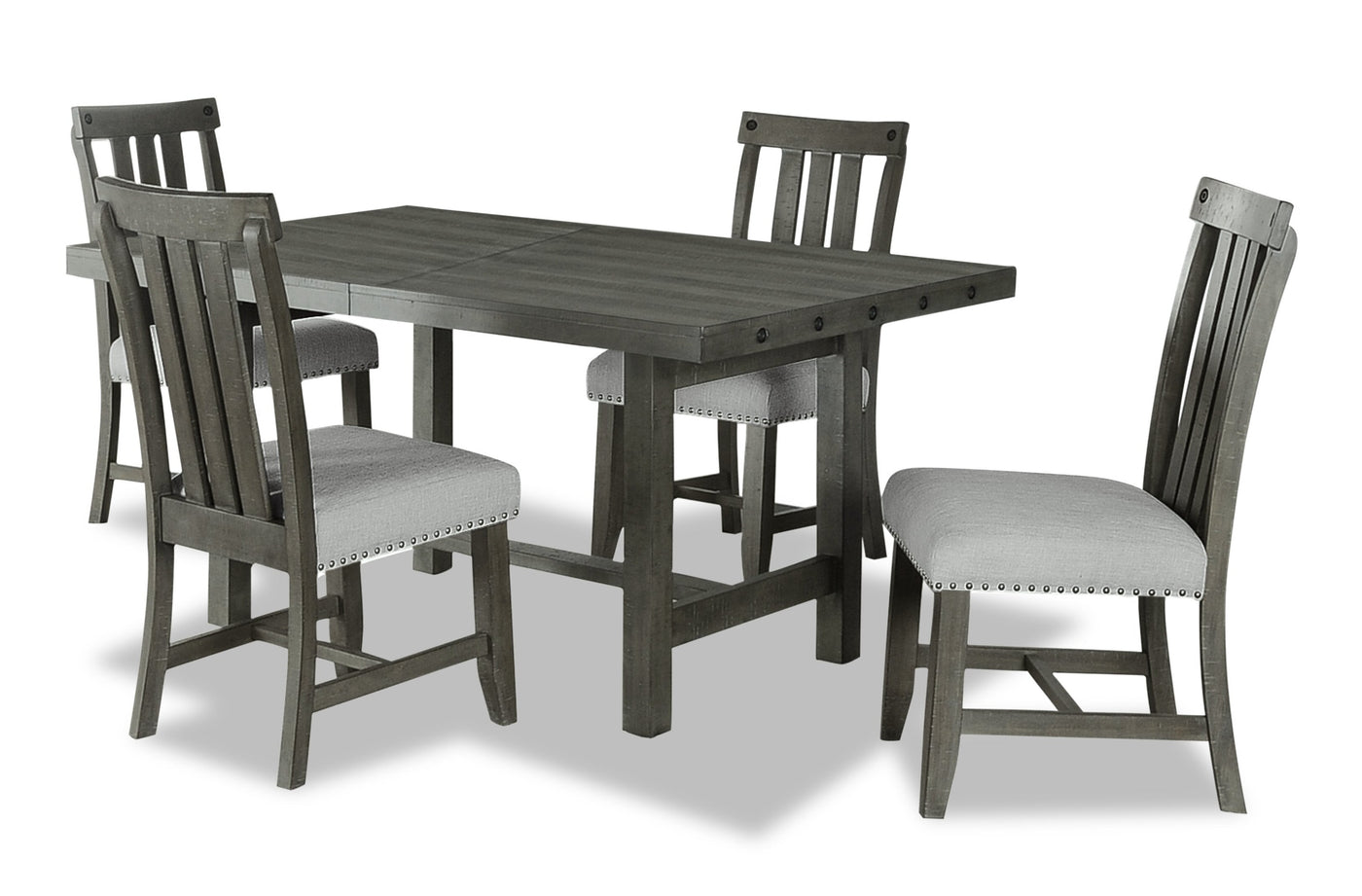 Linon Home Décor Products Grey Acacia Tray Table Set
