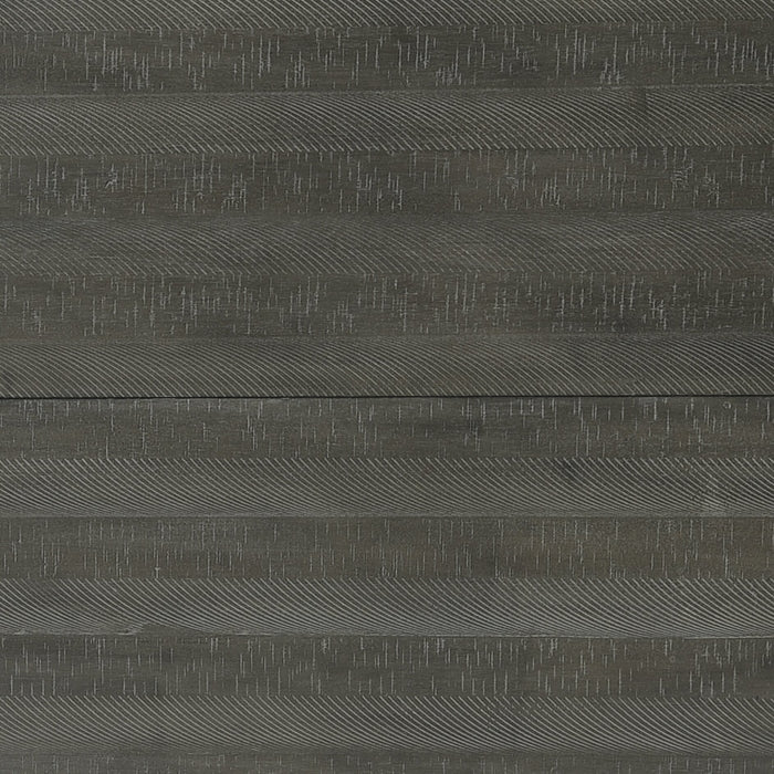 Alto Dining Chair with Linen-Look Fabric, Slat-Back - Grey