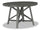 ["Alto Round Dining Table with 48-66##PACKAGEDETAILSquot;W Extension, Trestle Base - Grey"]