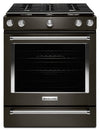KitchenAid 5.8 Cu. Ft. Gas Range with AquaLift® and Self-Clean - Black Stainless Steel with PrintShield™ Finish - KSGG700EBS