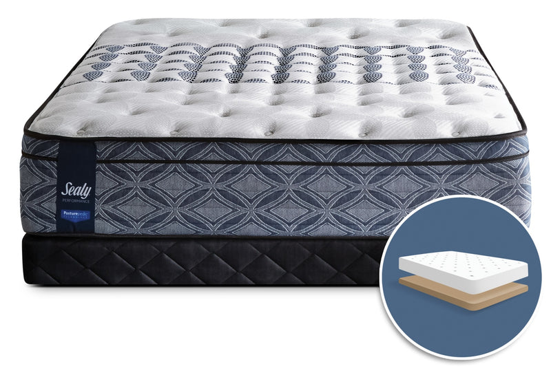 Sealy Posturepedic Performance Plus Lindfield Firm Euro-Top Low-Profile King Mattress Set