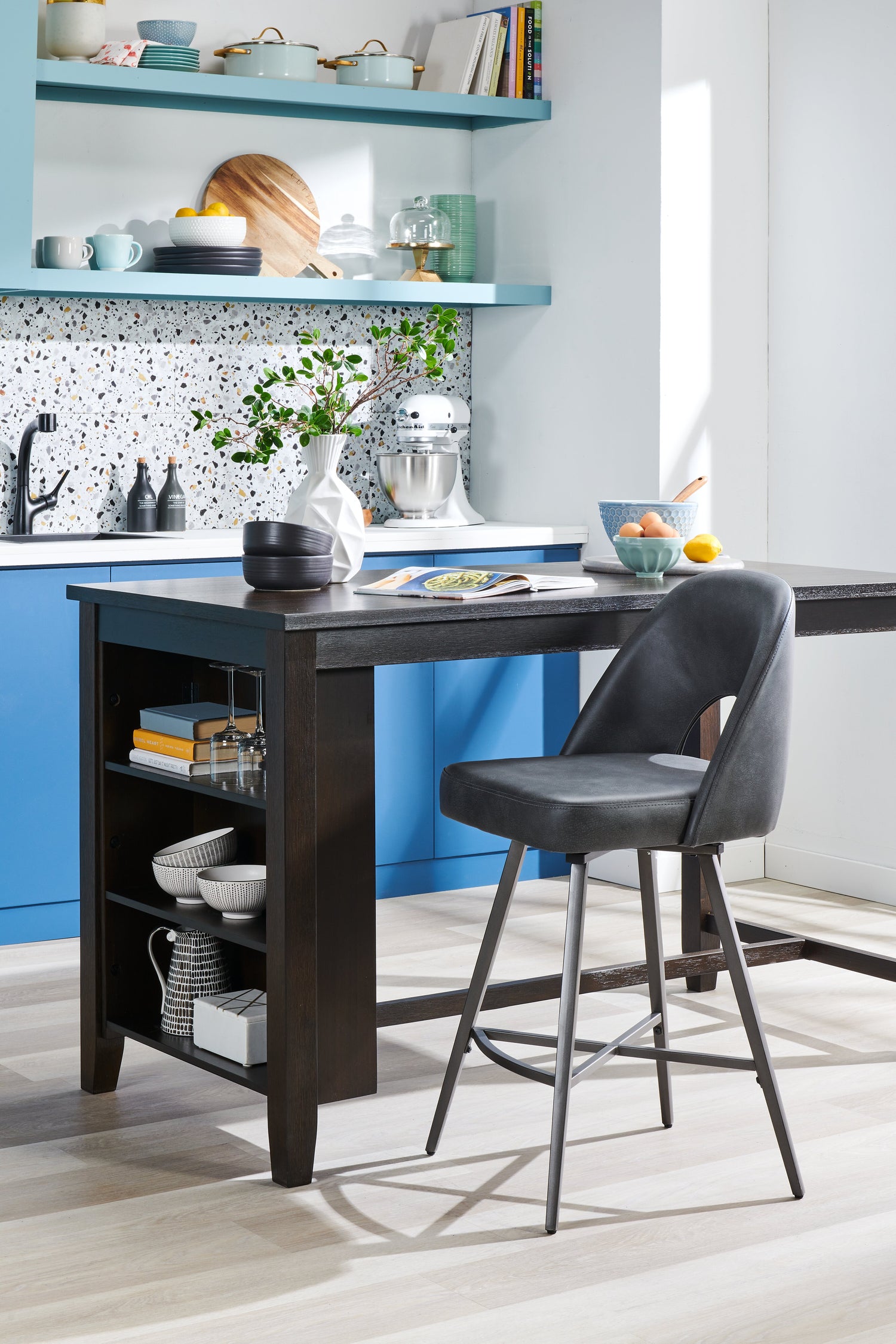 Dining Furniture Counter Height Table Set With Storage AWQM Modern