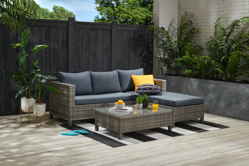 Athens 3Piece Patio Lounger Set Grey The Brick