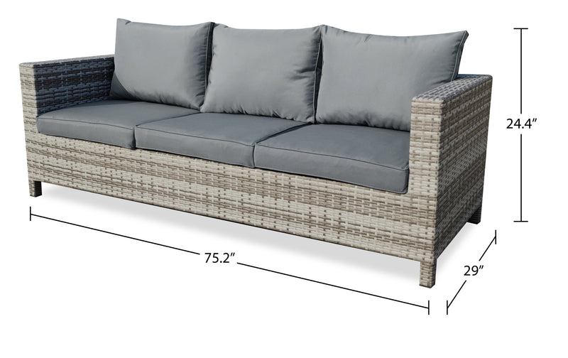 Athens 3Piece Patio Lounger Set Grey The Brick