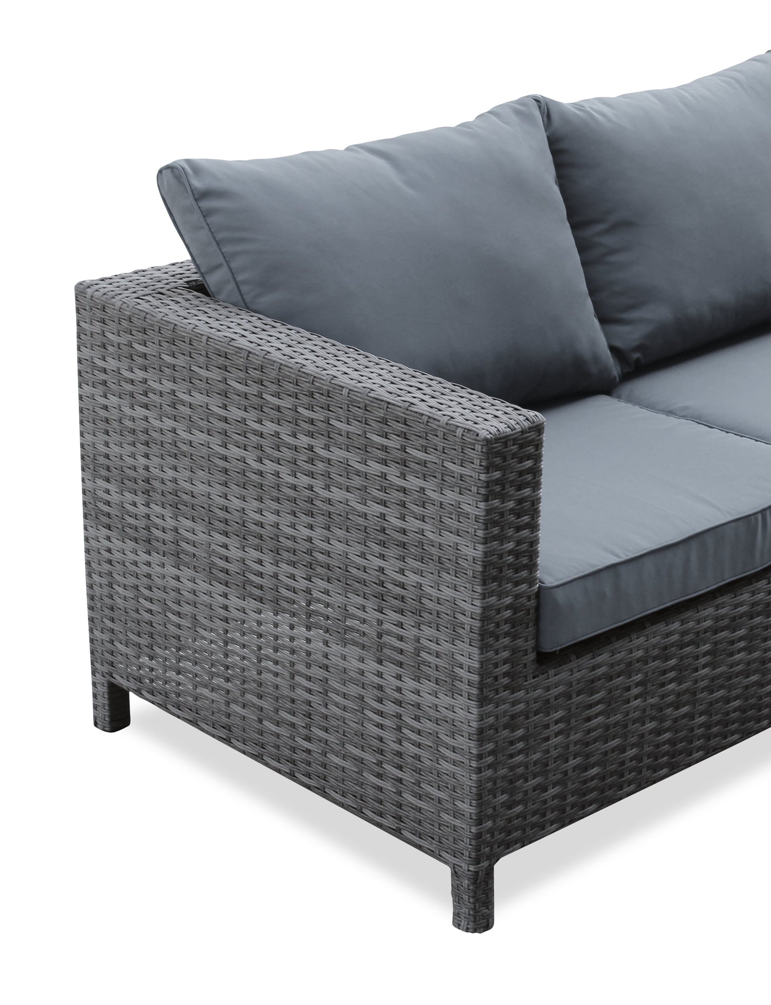 Athens 3-Piece Outdoor Patio Conversation Set with Sofa, Ottoman