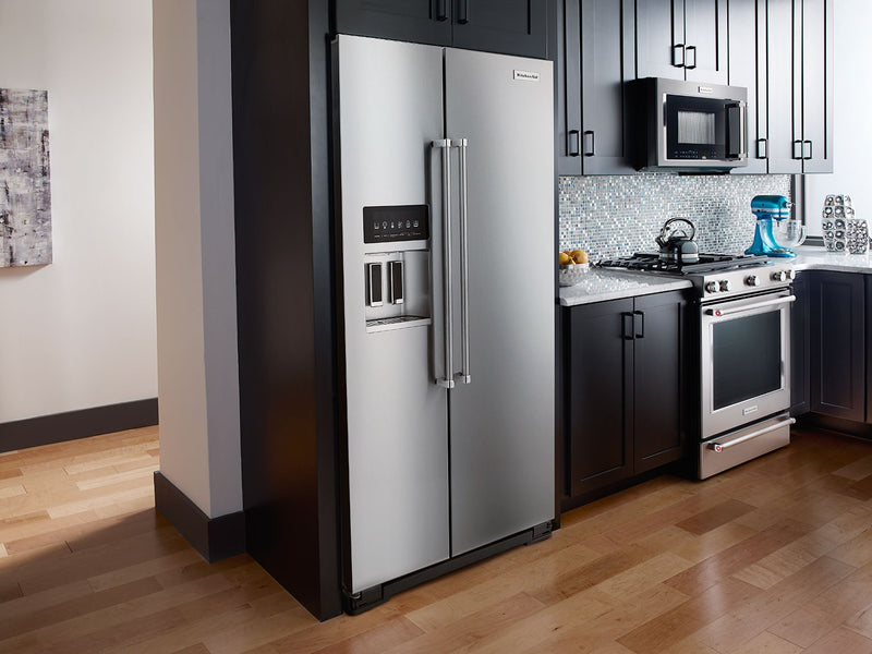 KitchenAid 22.6 Cu. Ft. Counter-Depth Side-by-Side Refrigerator - Stainless Steel
