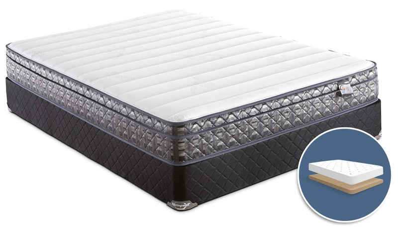 Springwall Endeavour 4 Euro-Top Firm Low-Profile Full Mattress Set
