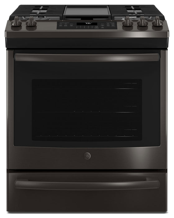 GE 5.6 Cu. Ft. Slide-In Convection Gas Range – JCGS760BELTS