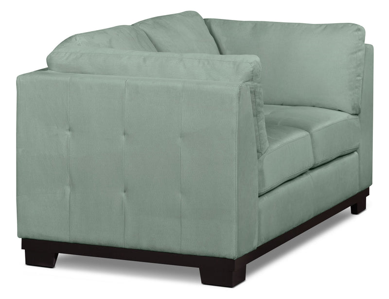 Oakdale Microsuede Loveseat – Aqua