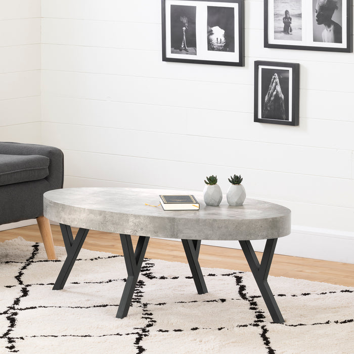 City Life Oval Coffee Table - Concrete