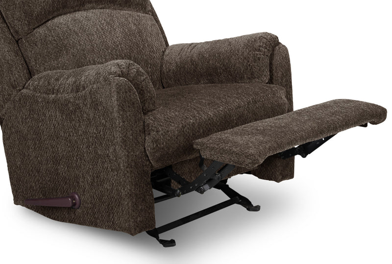 Baron Chenille Glider Recliner Brown The Brick