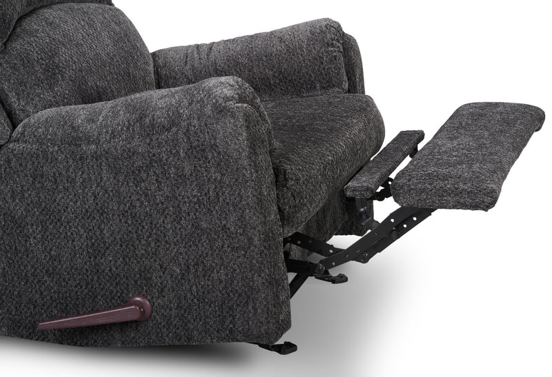 Made in Canada Baron 32\" Chenille Fabric Glider Reclining Chair - Grey