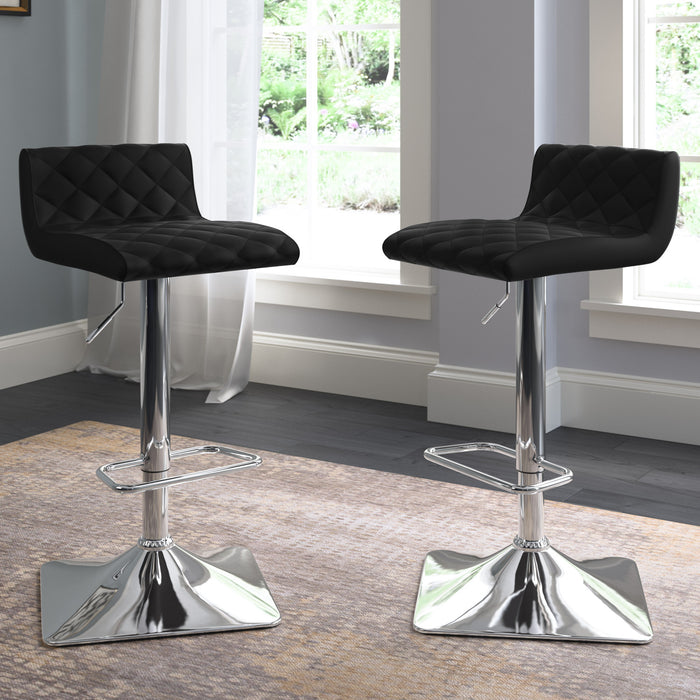 Coen Adjustable Bar Stool, Set of 2 – Black