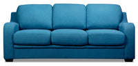 Benson Linen-Look Fabric Sofa - Blue 