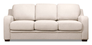 Benson Linen-Look Fabric Sofa - Taupe