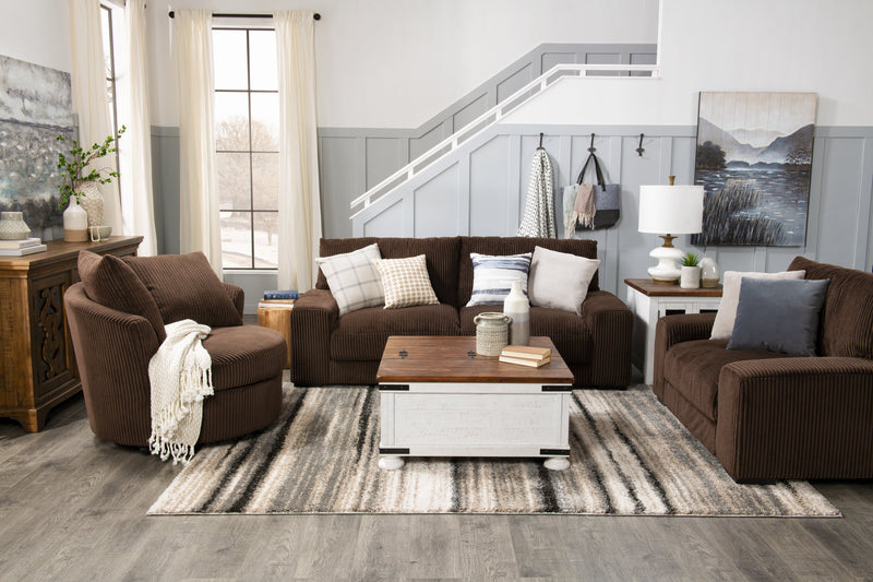 Benjy 36\" Rustic Coffee Table Trunk with Storage - Two Tone Wood