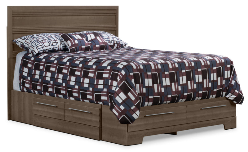 Olivia 5-Piece Queen Storage Bedroom Package with Chest and Nightstand – Grey