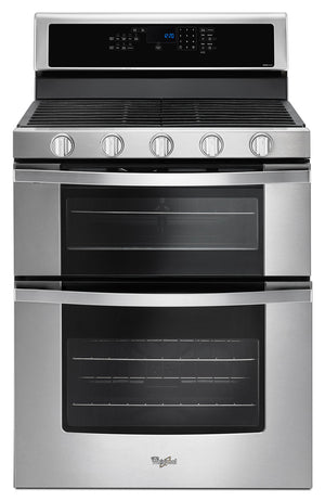 Whirlpool 6.0 Cu. Ft. Gas Double Oven Range with EZ-2-Lift™ Hinged Grates - WGG745S0FS|Cuisinière indépendante avec four double Whirlpool de 6.0 pi3 - WGG745S0FS|WGG745SS