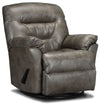 Recliner 4579 Leather-Look Fabric Swivel Glider Recliner - Smoke