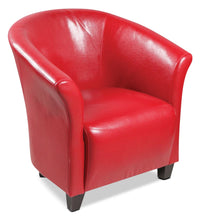 Ethan Faux Leather Accent Chair - Red 