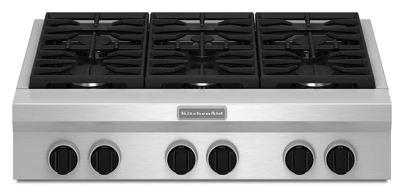 KitchenAid 36\" Commercial-Style Gas Cooktop – KGCU467VSS