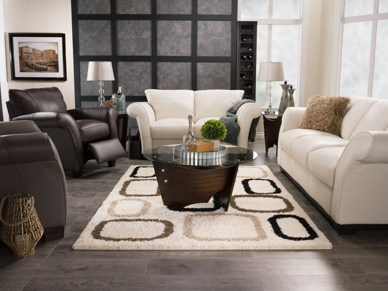 Shaggy Geometric Area Rug – 5' x 8'