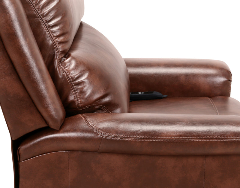 486 Leather-Look Fabric 3-Position Power Lift Chair – Mocha