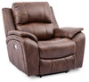 Kory Leather-Look Fabric Power Reclining Chair – Pecan